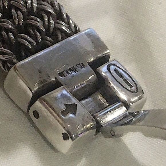 LOIS HILL Watch Sterling Silver Thai Weave Bracelet Floral Lugz Watch - Picture 15 of 16